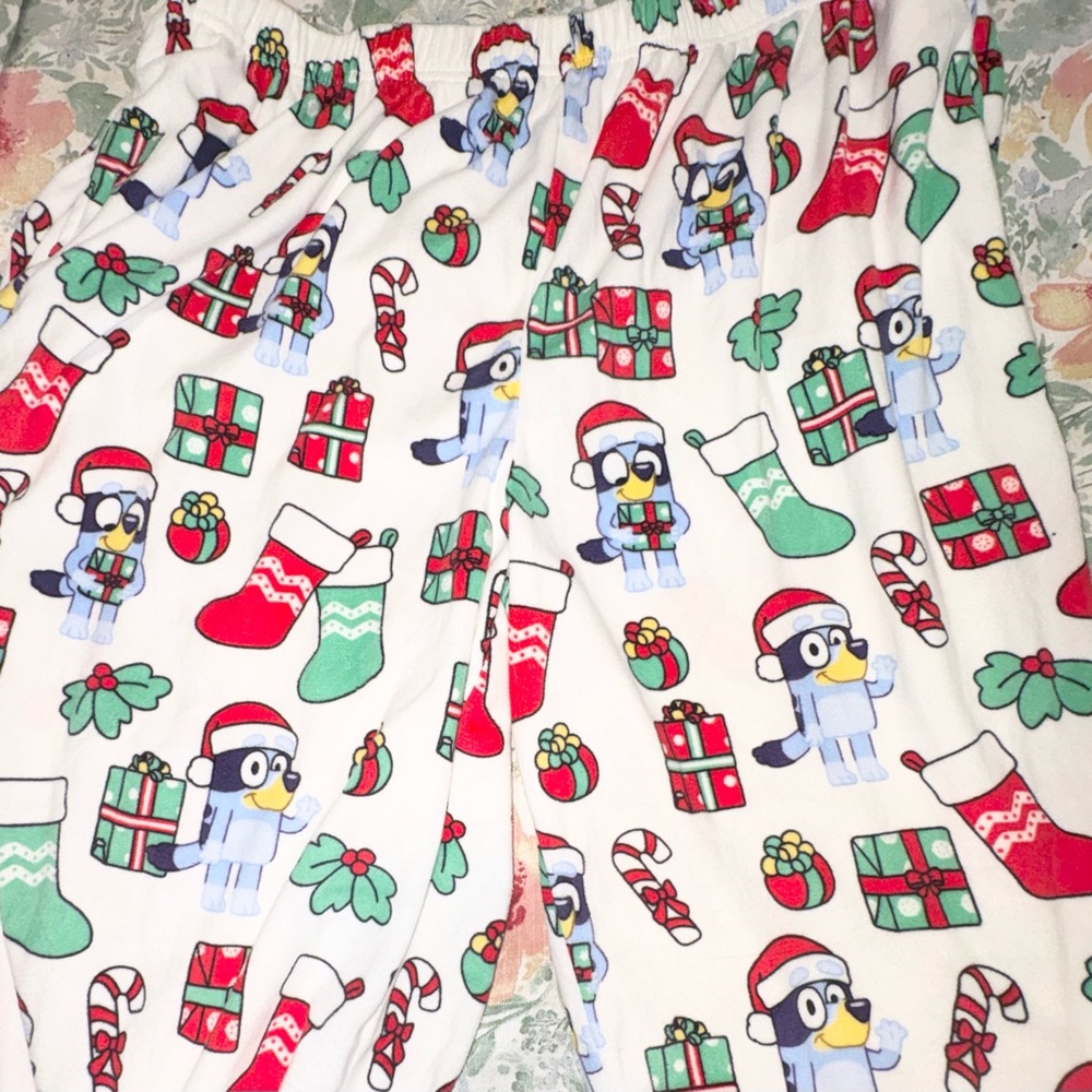 Bluey licensed 2-piece Christmas pajama set xl men women top bottoms xl - Picture 4 of 9
